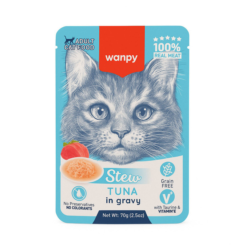 پوچ گربه ونپی مدل Stew Tuna (وزن 70 گرم)