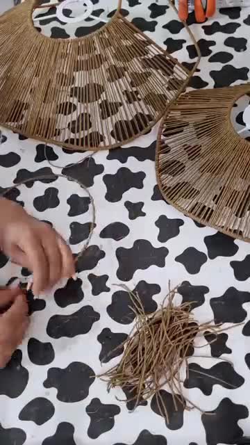 ست سه تکه آینه رافیا بافی پاپیروس