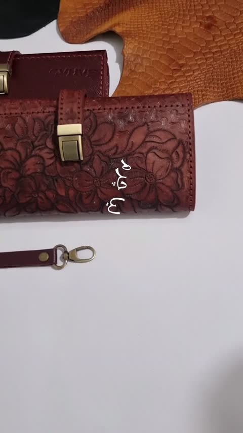 کیف پول سه لت چرمی دستدوز