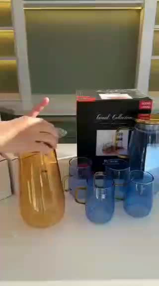 ست پارچ لیوان پیرکس ترک در سه رنگ ثابت هزینه ارسال به عهده مشتری