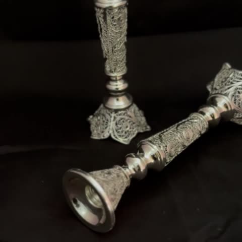 ظروف ملیله کاری شمعدان تک سر کوچیک