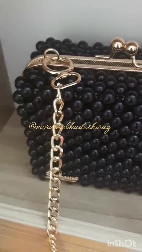 کیف مجلسی شیک دهانه فلزی مرواریدی 