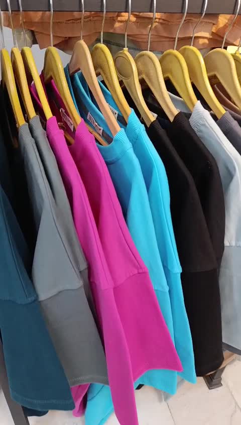 تیشرت مردانه باکسی رنگی دورس دو نخ 