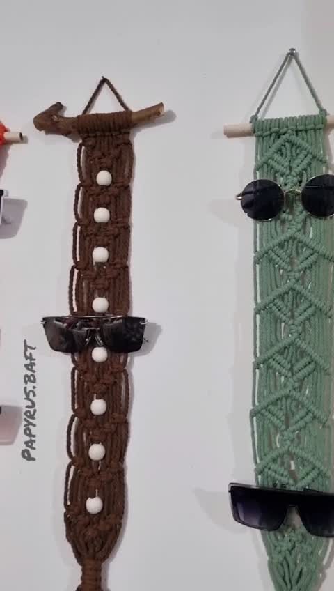آویزعینک و اکسسوری مکرومه پاپیروس