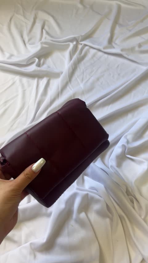 کیف زرشکی ساده چرم مصنوعی
