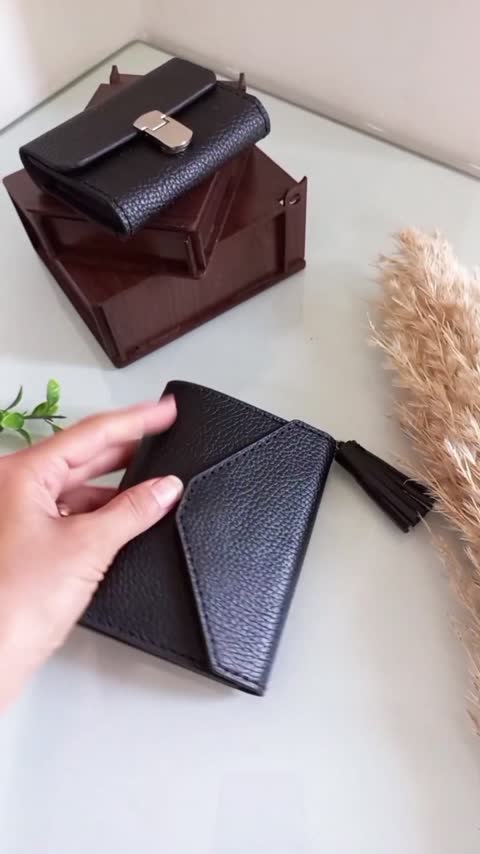 کیف پول چرمی زنانه دستدوز