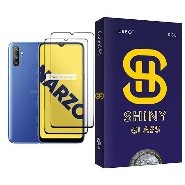 محافظ صفحه نمایش آتوچبو مدل Shiny Glass MIX002 مناسب برای گوشی موبایل ریلمی Narzo 10A بسته دو عددی