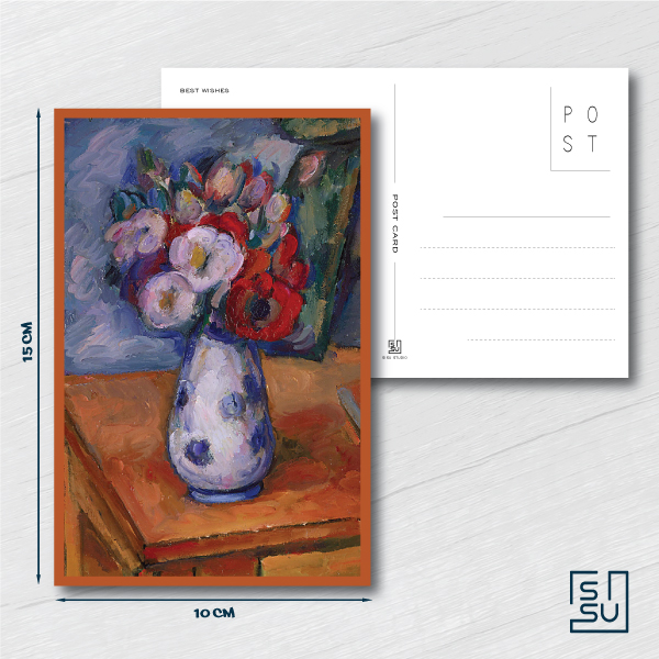 کارت پستال طبیعت بیجان و گلها - آرشیل گورکی