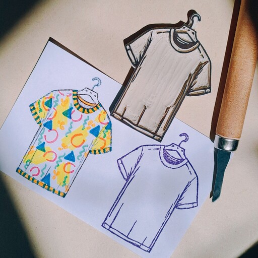 مهر لینو لباس تیشرت برای طراحی لباس و طراحی پاکت و بسته بندی و کارتن و طراحی پارچه و طراحی گیفت و تگ و لیبل لباس
