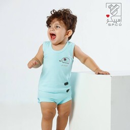 ست شورت و رکابی نوزادی مدل تیفانی برند اسپیکو