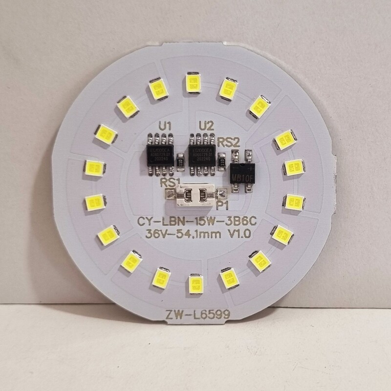 چیپ ال ای دی 15وات برندCYتایوانی برق مستقیم مدل سکه ی سفید مهتابی مناسب برای تعمیروتولید لامپ های ال ای دی 