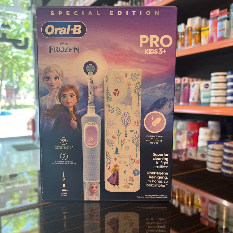 مسواک برقی سنستیو پلاس اورال بی OralB سری Sensetive plus مدل فروزن Frozen به همراه سری یدک