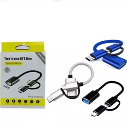 OTG دوکاره تبدیل تایپ سی و میکرو به USB3.0 