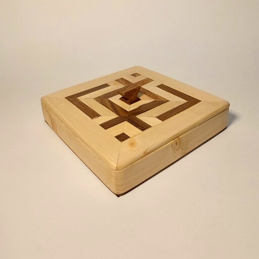 جعبه ی پذیرایی تی بگ و شکلات تمام چوبی با طراحی خاص