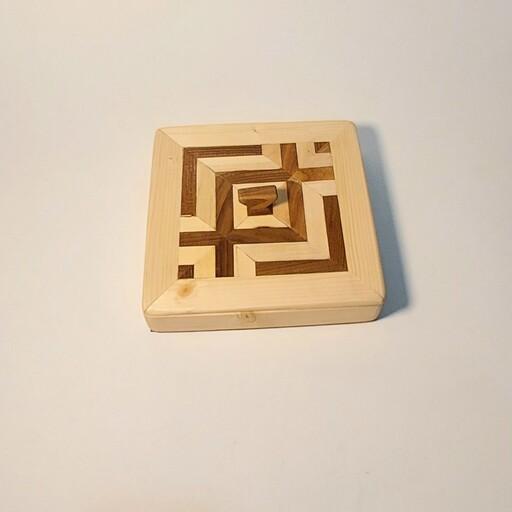 جعبه ی پذیرایی تی بگ و شکلات تمام چوبی با طراحی خاص