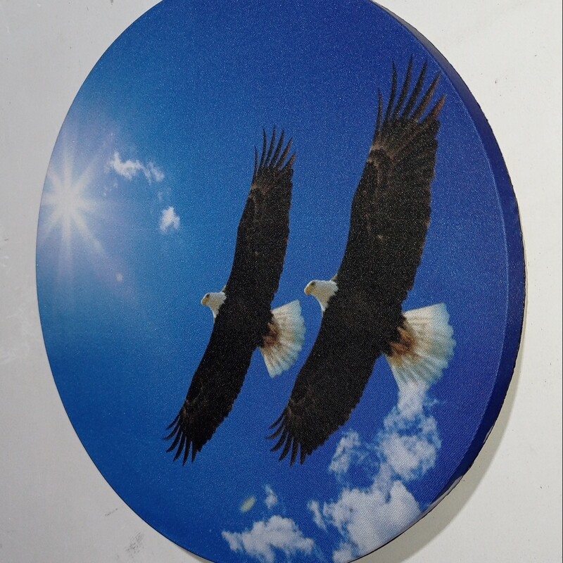 تابلو دو عقاب در حال پرواز در یک راستا قطر 35 سانتی متر 