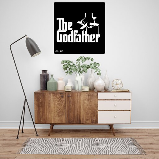 تابلو چوبی دیوارکوب دکوراتیو منزل طرح گادفادر - پدرخوانده - The Godfather