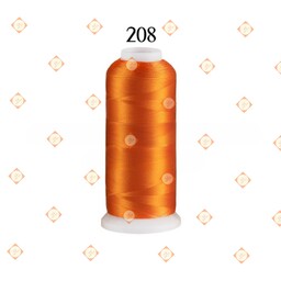 نخ گلدوزی پلی استر برند مارکفیل نارنجی کد 208 بسته 12 عددی