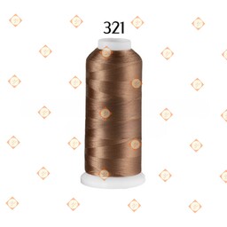 نخ گلدوزی پلی استر برند مارکفیل قهوه ای کد 321 بسته 12 عددی