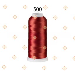 نخ گلدوزی پلی استر برند مارکفیل قرمز کد 500 بسته 12 عددی