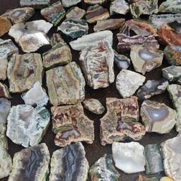 سنگ عقیق و شجر راف اسلایسی متنوع قیمتی  ناب و زیبا معدنی و طبیعی 