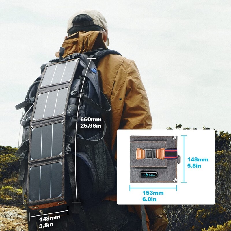 پنل خورشیدی قابل حمل کمپینگ 14W

