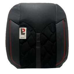 روکش صندلی خودرو 207-206-رانا پلاس طرح AMITIS چرم خارجی درجه 1 - مخمل خارجی - مشکی مغزی قرمز