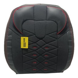 روکش صندلی خودرو ساینا-تیبا1 صندلی جدید طرح V.I.P پارچه درجه 1 تیکه چرم - مشکی مغزی قرمز