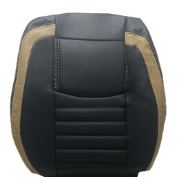 روکش صندلی خودرو پژو پارس صندلی جدید - پرشیا طرح FERARI چرم خارجی (دلتا) تحت لیسانس ایتالیا - مشکی تیکه کرم .