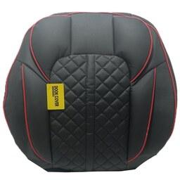 روکش صندلی خودرو پژو پارس صندلی جدید - پرشیا طرح ALMAS چرم خارجی درجه 1 - مشکی مغزی قرمز