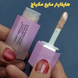 هایلایتر مایع سوپر شاین مکیاچ هایلایتر رنگ صورتی قابل ترکیب با کرمپودر و لوسیون بدن 24 ساعته و ضد آب انقضا 2028.7