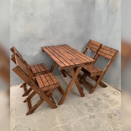 میز و صندلی چوبی تاشو  چهارنفره ارسال رایگان درب منزل