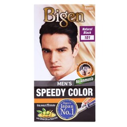 کیت رنگ مو بیگن سری Speedy Colour شماره 101 رنگ مشکی طبیعی