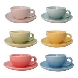 سرویس چای خوری سرامیکی 12 پارچه مدل دیبا طرح الوان شش رنگ 
