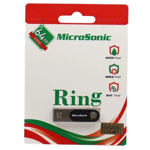 فلش مموری 64 گیگابایت USB2.0  میکروسونیک مدل RING با 2 سال گارانتی