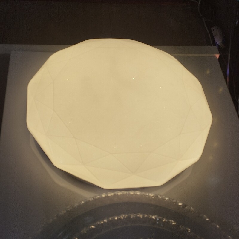 لوستر سقفی 40وات مدل سه بعدی  pgtسه حالته رنگ های صدفی سفید آفتابی در یک لوستر با گارانتی تعویض 15ماهه در بسته 1عددی