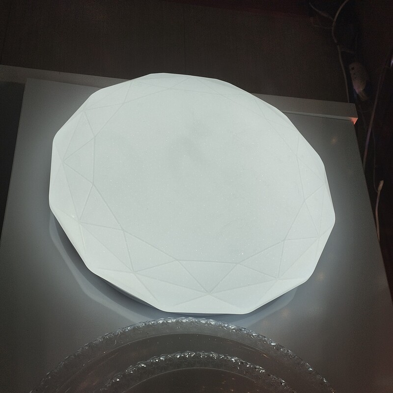لوستر سقفی 72وات مدل سه بعدی  pgtسه حالته رنگ های صدفی سفید آفتابی در یک لوستر با گارانتی تعویض 15ماهه در بسته 1عددی