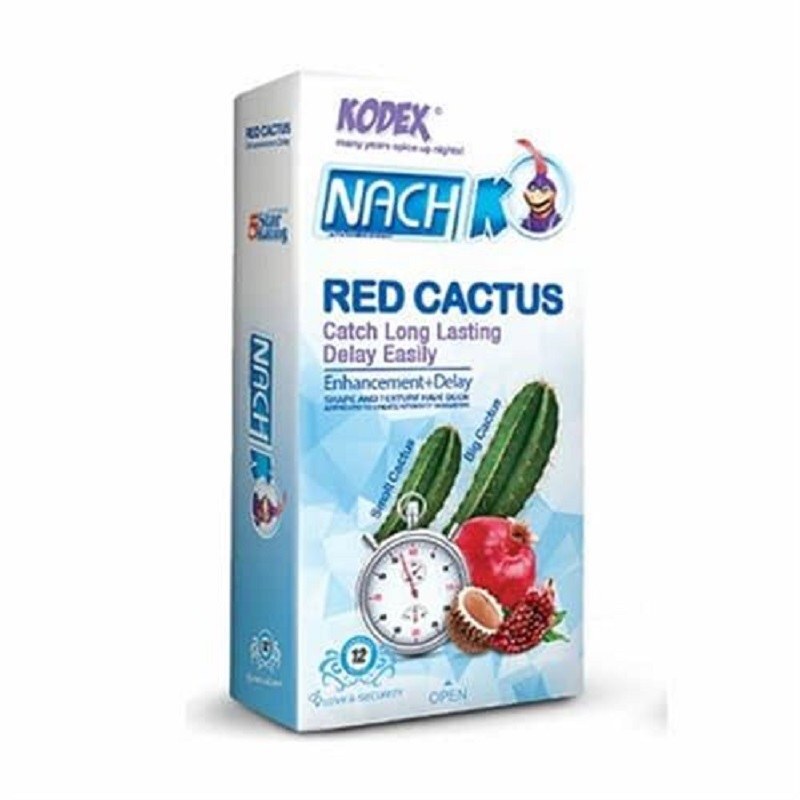 کاندوم ناچ کدکس مدل Red Cactus بسته 12 عددی