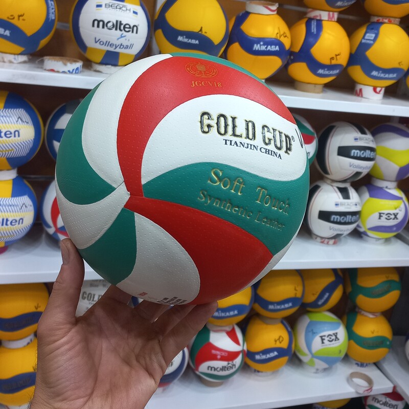 توپ والیبال گلد کاپ با ضمانت همراه با سوزنی وارسال رایگان در ارزانکده توپ کرمان 
