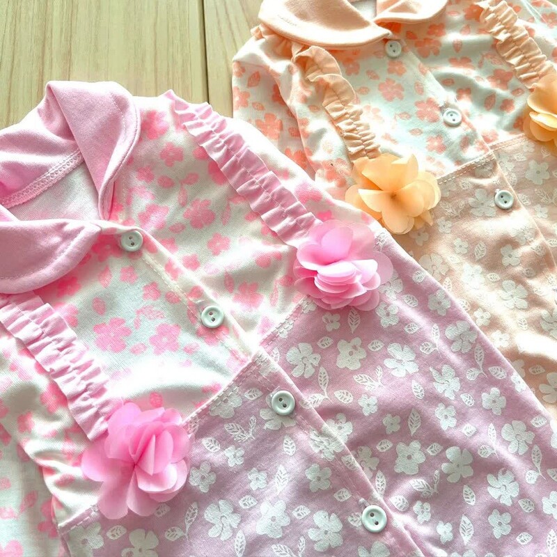 لباس نوزادی سرهمی ساسبند گلی دخترانه سایز 1و2و3