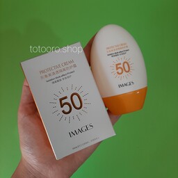 کرم ضد آفتاب بی رنگ 45 میل اورجینال ایمیجز با spf50 ضدلک دارای بافت بسیار سبک،آبرسان جلوگیری از پیری زودرس پوست.