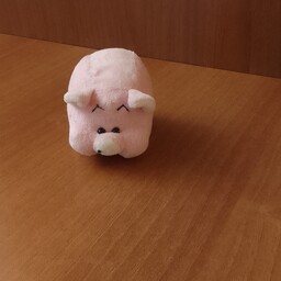 عروسک خوک کوچک صورتی پارچه ای خارجی 10در5 اسباب بازی دخترانه پسرانه پشمی 