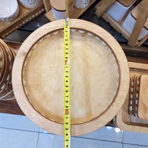 رایزر ( سینی ) چوبی گرد پایه دار مهره دار قابل شستشو سایز کل 24