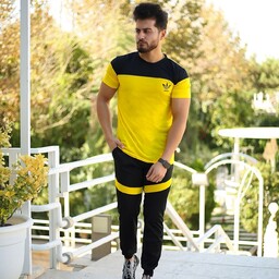 ست تیشرت و شلوار مردانه Adidas مدل Achil (زرد) 
