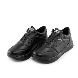44513  کفش روزمره مردانه Skechers چرم مصنوعی بند دار مشکی سایز 40 تا 44
