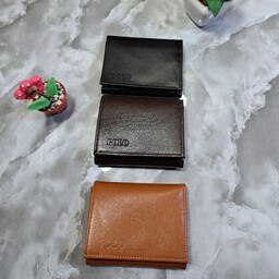 کیف چرم سه تاشو مردانه وسط آلبوم دار در سه رنگ مشکی و قهوه ای و عسلی  مناسب برای پول و کارت های اعتباری و عکس 