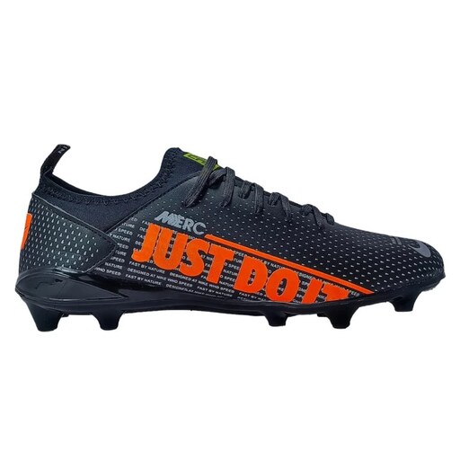 کفش فوتبال نایک مرکوریال رنگ مشکی نارنجی BNK4000 کتونی استوک جورابی (ارسال رایگان)