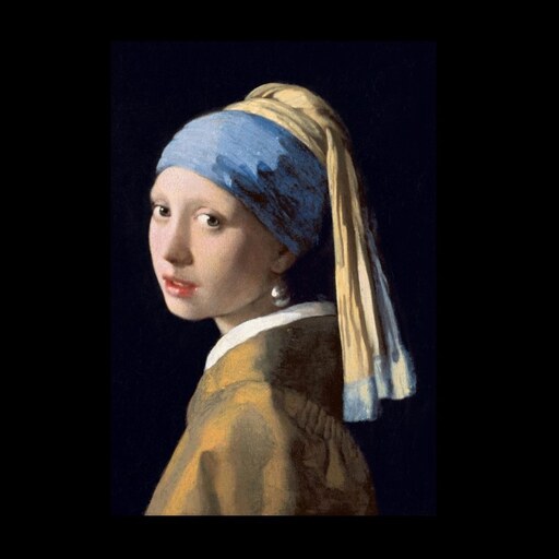 پوستر نقاشی دختری با گوشواره مروارید (Girl with a Pearl Earring) سایز A4 گلاسه260گرم