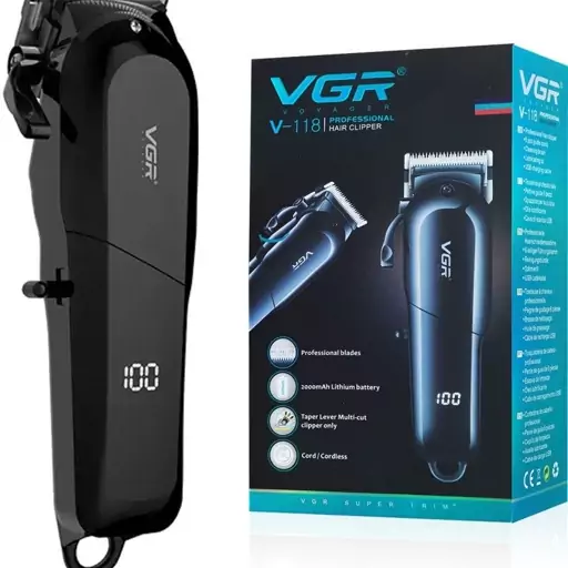 ماشین اصلاح و حجم زن وی جی آر مدل V-118 اورجینال