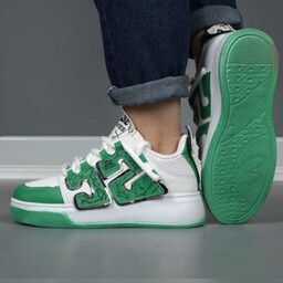 کفش اسپرت مدل کتونی دخترانه سفید سبز sc سایز 37تا40